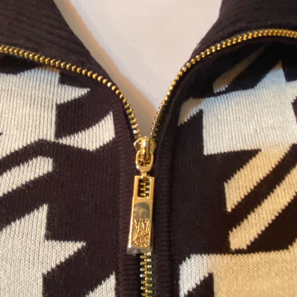 NWT ANN KLIEN Houndstooth Zip Front Cape - Picture 5 of 16